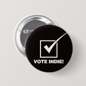 Badge Rond 5 Cm Vote indépendant - solide (Devant & derrière)