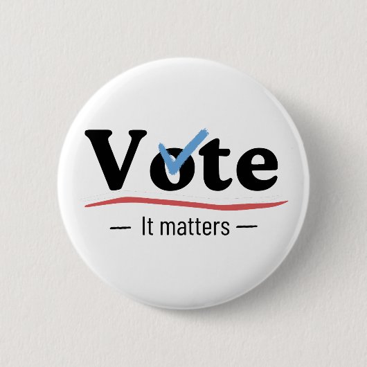 Badge Rond 5 Cm Vote It Matters Light (Devant)