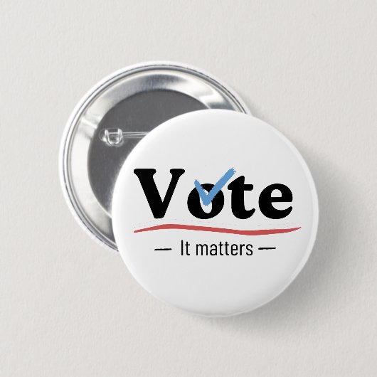 Badge Rond 5 Cm Vote It Matters Light (Devant & derrière)
