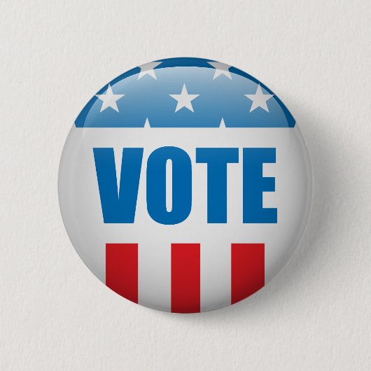 Badge Rond 5 Cm Vote Jour de l'élection Nous (Devant)