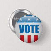 Badge Rond 5 Cm Vote Jour de l'élection Nous (Devant & derrière)