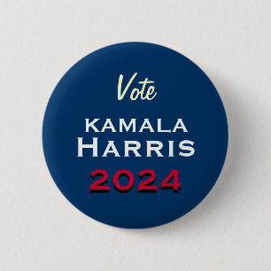 Badge Rond 5 Cm Vote Kamala HARRIS Bouton Campagne 2024