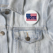 Badge Rond 5 Cm Vote le jour de l'élection (En situation)