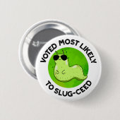 Badge Rond 5 Cm Voté Le Plus Probable À Un Jeu De Chaussure Drôle  (Devant & derrière)