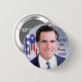 Badge Rond 5 Cm Vote_ Mitt Romney_ (Devant & derrière)
