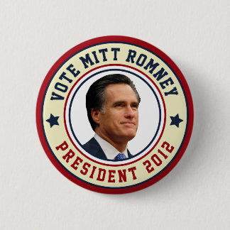 Badge Rond 5 Cm Vote Mitt Romney pour le président 2012