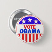 Badge Rond 5 Cm Vote Obama (Devant & derrière)