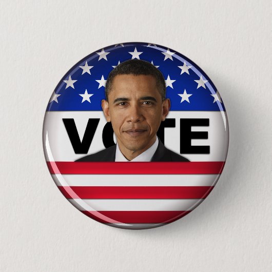 Badge Rond 5 Cm Vote Obama - bouton (Devant)