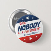 Badge Rond 5 Cm Vote personne pour le Président Buttons (Devant & derrière)