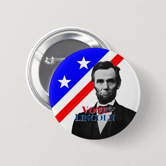 Badge Rond 5 Cm Vote pour Abraham Lincoln (Devant & derrière)