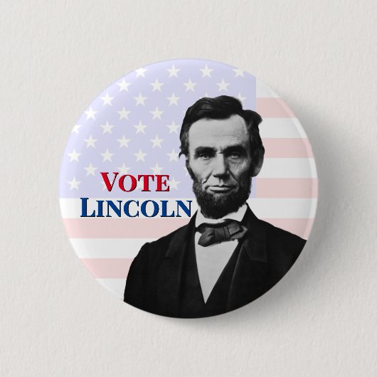 Badge Rond 5 Cm Vote pour Abraham Lincoln (Devant)