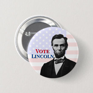 Badge Rond 5 Cm Vote pour Abraham Lincoln