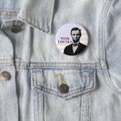 Badge Rond 5 Cm Vote pour Abraham Lincoln (En situation)