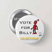 Badge Rond 5 Cm Vote pour Billy (Devant & derrière)