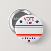 Badge Rond 5 Cm Vote pour, bouton (Devant & derrière)