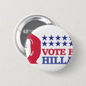 Badge Rond 5 Cm vote pour hillary (Devant & derrière)