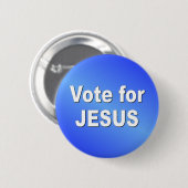 BADGE ROND 5 CM VOTE POUR JÉSUS (Devant & derrière)