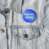 BADGE ROND 5 CM VOTE POUR JÉSUS (En situation)