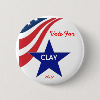 Badge Rond 5 Cm Vote pour l'argile