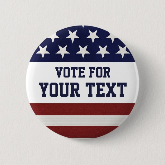 Badge Rond 5 Cm Vote pour l'élection faite sur commande des (Devant)