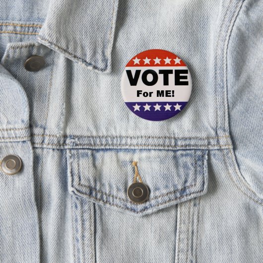 Badge Rond 5 Cm Vote pour moi (En situation)