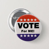 Badge Rond 5 Cm vote pour moi bouton (Devant & derrière)