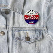 Badge Rond 5 Cm Vote pour Pablo Carrasco (En situation)