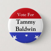 Badge Rond 5 Cm Vote pour Tammy Baldwin Button (Devant)