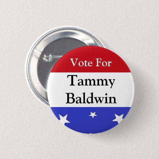 Badge Rond 5 Cm Vote pour Tammy Baldwin Button (Devant & derrière)