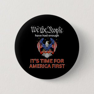 Badge Rond 5 Cm Vote républicain Trump 2024 L'Amérique d'abord Nou