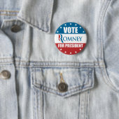 Badge Rond 5 Cm Vote Romney pour le Président Button (En situation)