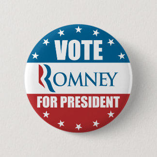Badge Rond 5 Cm Vote Romney pour le Président Button
