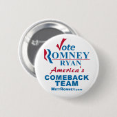 Badge Rond 5 Cm Vote Romney Ryan (Devant & derrière)