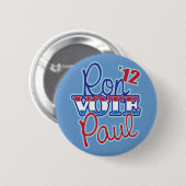 Badge Rond 5 Cm Vote Ron Paul '12 (Devant & derrière)