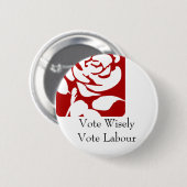 Badge Rond 5 Cm Vote sagement, travail de vote (Devant & derrière)