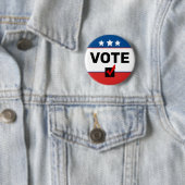 Badge Rond 5 Cm ⭐️ VOTE Simple Non-Partisan 2026 Année électorale  (En situation)