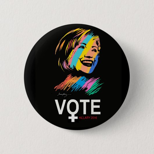 Badge Rond 5 Cm voteHILLARY2016 (Devant)