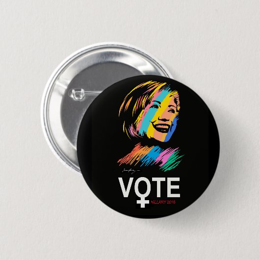 Badge Rond 5 Cm voteHILLARY2016 (Devant & derrière)