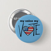 BADGE ROND 5 CM VOTER (Devant & derrière)