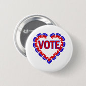 Badge Rond 5 Cm voter l'éléphant républicain (Devant & derrière)