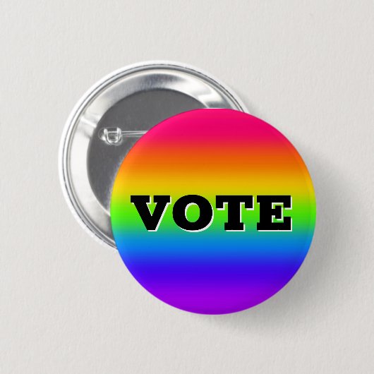 Badge Rond 5 Cm VOTER (modifier les mots) (Devant & derrière)