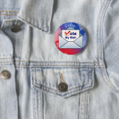 Badge Rond 5 Cm Voter par courrier (En situation)