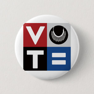 Badge Rond 5 Cm Voter pour RBG et l'égalité pour tous