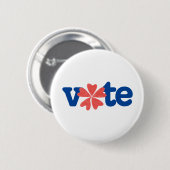 Badge Rond 5 Cm Votez (Devant & derrière)