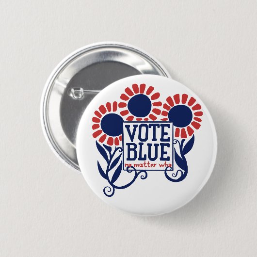 Badge Rond 5 Cm Votez bleu, peu importe qui 2020 (Devant & derrière)