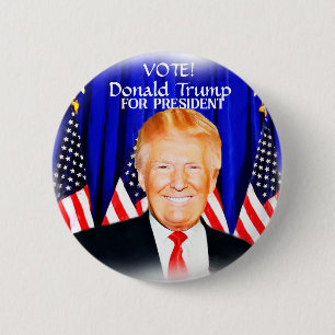 Badge Rond 5 Cm VOTEZ ! Donald Trump pour le président_