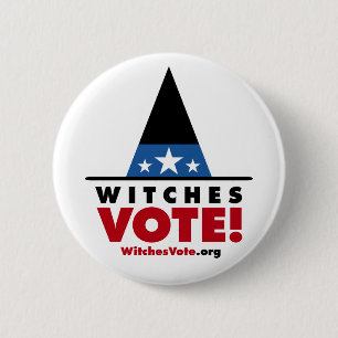 Badge Rond 5 Cm Votez pour les sorcières ! Bouton Campagne
