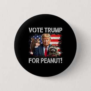 Badge Rond 5 Cm Votez Trump Pour L'Arachide L'Écureuil 2