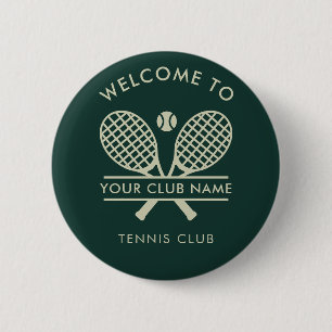 Badge Rond 5 Cm Votre club de tennis Nom Équipe Joueurs et fans