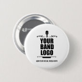 Badge Rond 5 Cm Votre logo de bande (Devant & derrière)